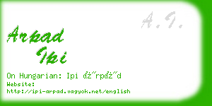 arpad ipi business card